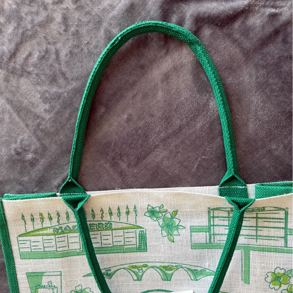 2025 Masters Golf Jute Tote Bag Augusta National New In Hand ANGC Green Beach - Picture 10 of 11